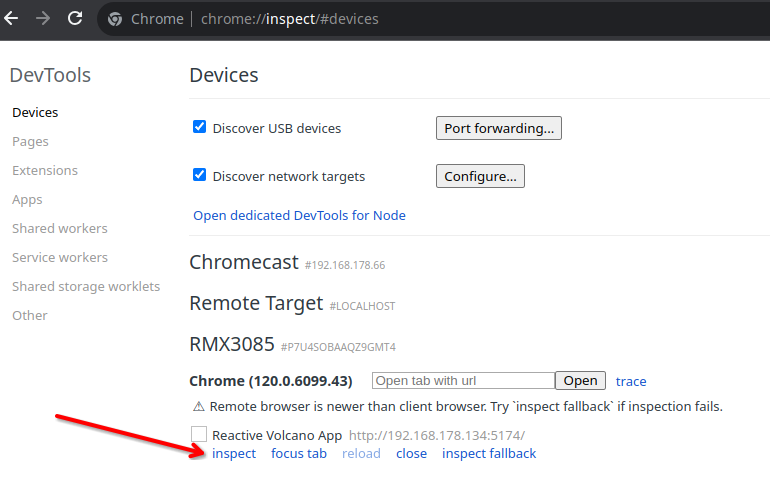 chrome://inspect