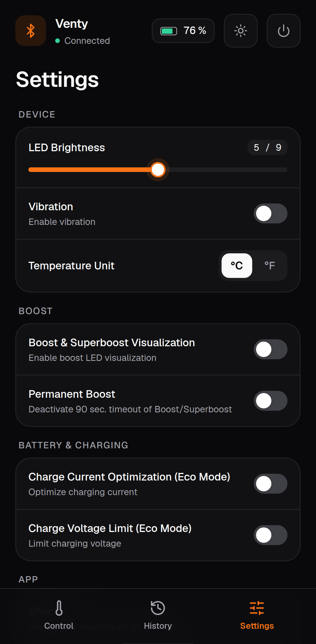 Portable settings
